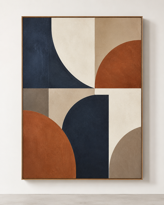 Geometric Navy Abstract